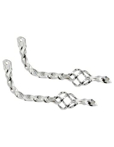 Twisted Muffler W/Cage Chrome.